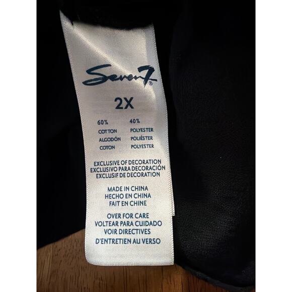 Seven7 Women's Plus Size Black Knee Length Tiered Dress Size 2X New - Picture 7 of 7